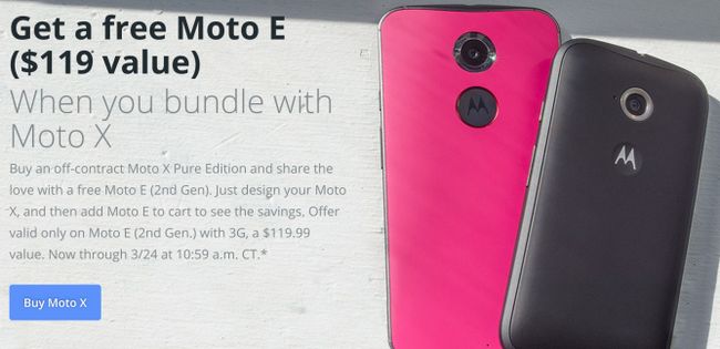 Fotografía - [Alerta Trato] Motorola está regalando un libre 3G Moto E con la compra de cada Moto X 2014 Pure Edición Hasta 24 de marzo